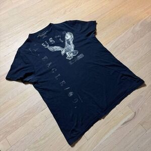 American Eagle Outfitters Mens Distressed Eagle Graphic T-Shirt L Large